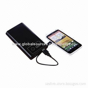 Dual-USB Output Power Bank with 13,200mAh Capacity, CE, RoHS Marks